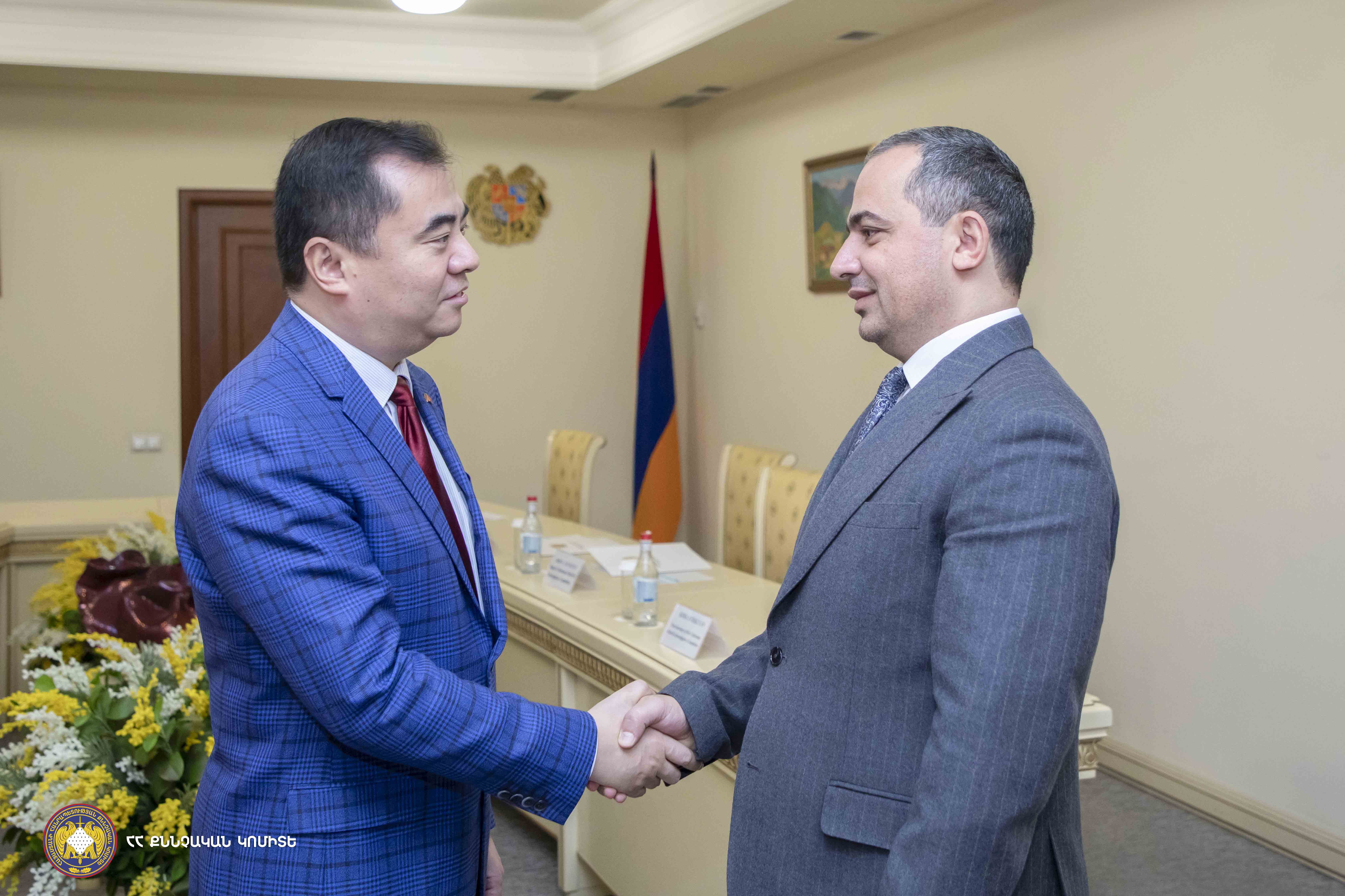 Chairman of the RA Investigative Committee Received Acting Charge d’Affaires of the People’s Republic of China in Armenia